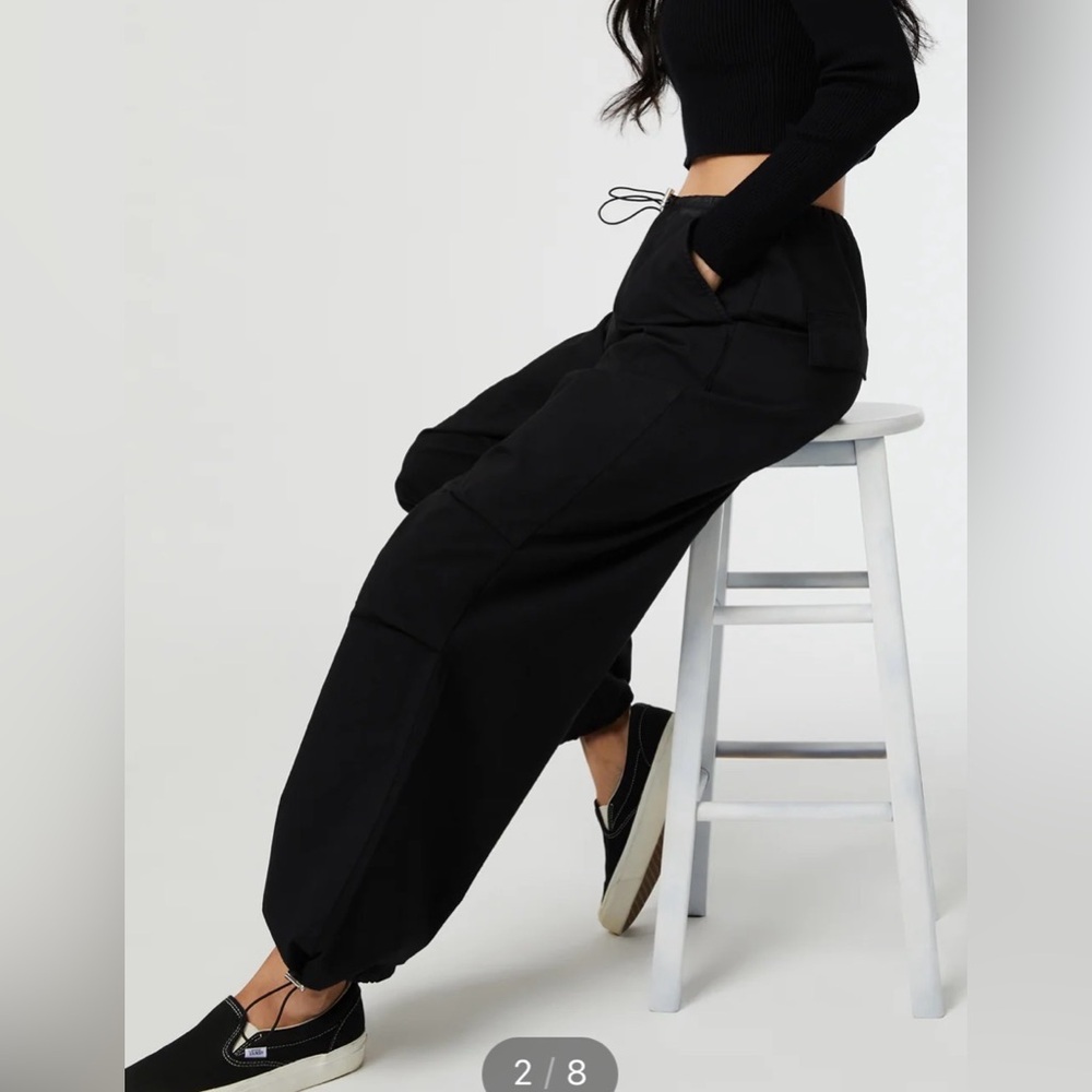 Mavi NWT Women's Hill Baloon Pants In Dark Smoke Move